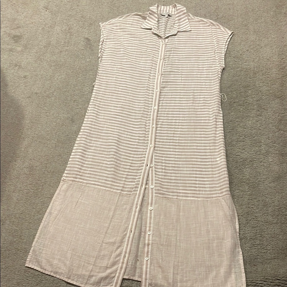 Lucky Brand 100% Cotton Luxury Shirt Dress size S